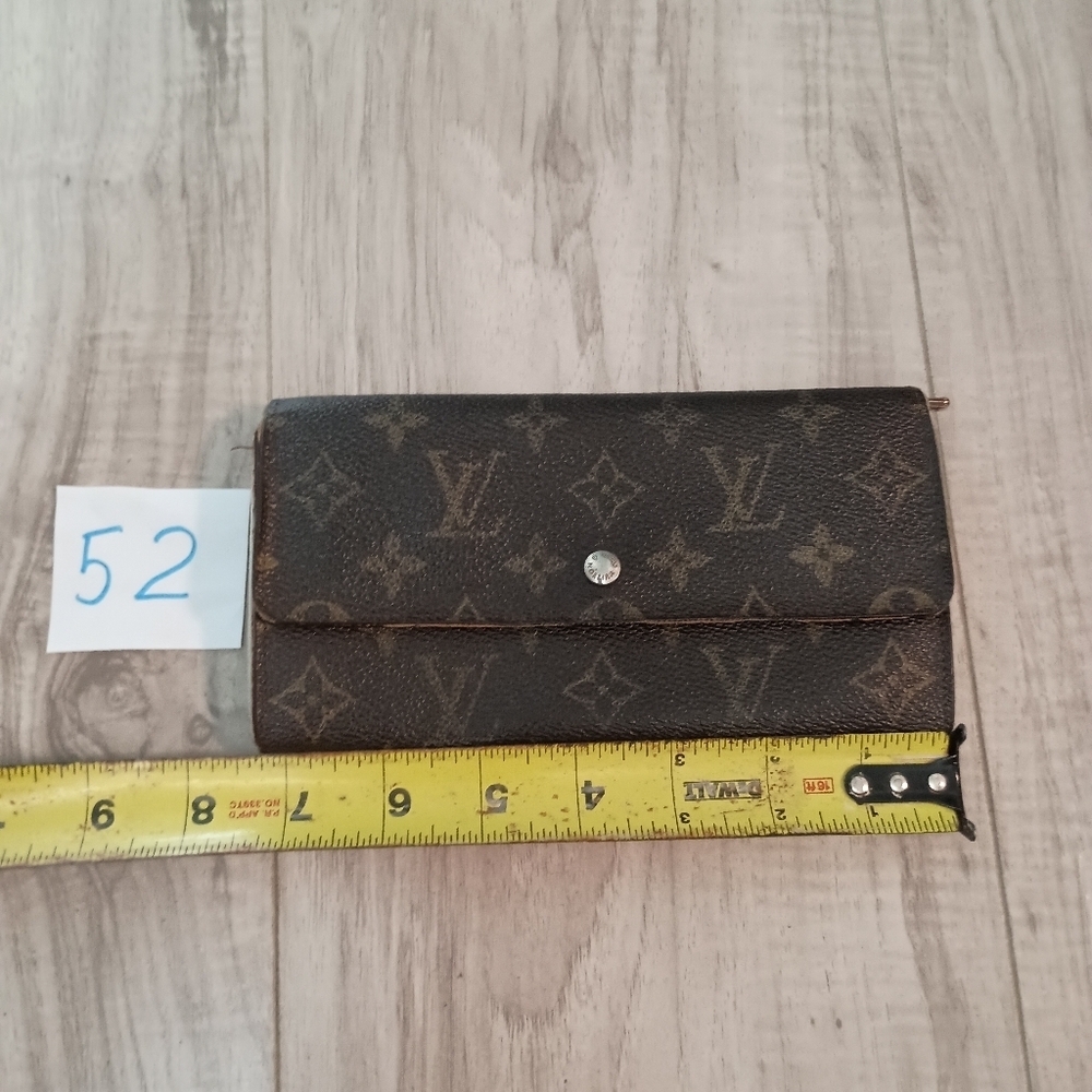Louis Vuitton Monogram Portefeiulle Sarah LongBifold Wallet Brown Women's - Picture 15 of 16